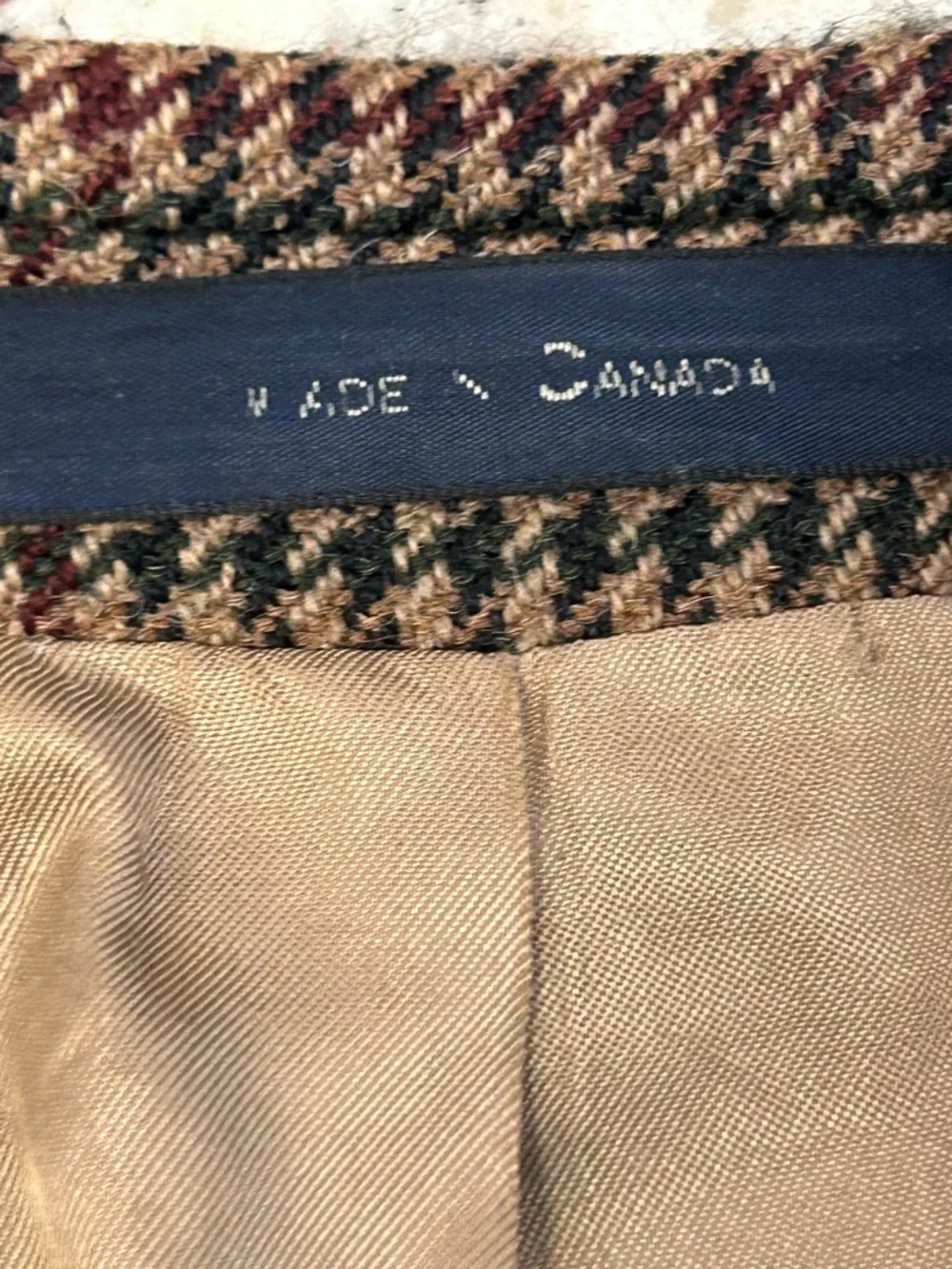 Polo University Club VTG Ralph Lauren Wool Alpaca Houndstooth Sport‎ Coat 44R